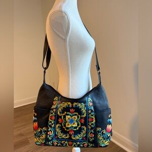 Hand Painted Anuschka Shoulder Bag